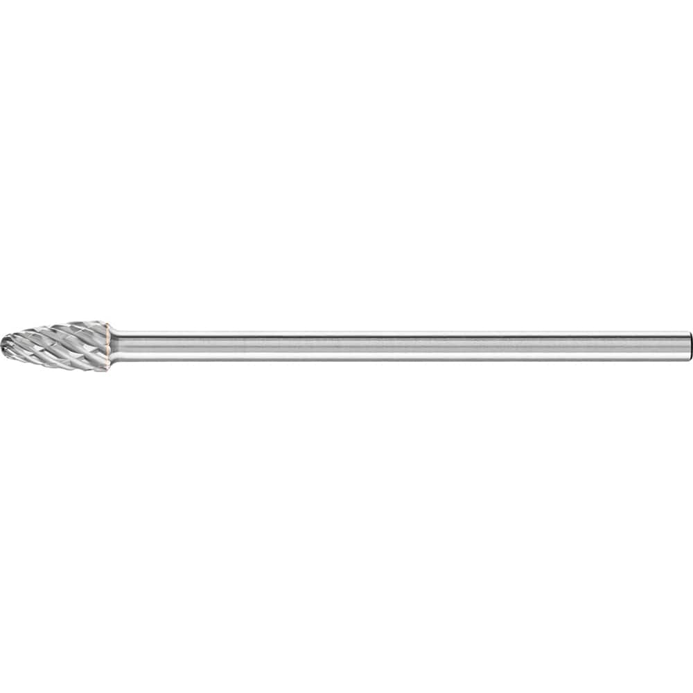 PFERD - SF-3L6, 3/8" Cut Diam, 1/4" Shank Diam, Carbide End Cut Tree with Radius End Burr - Exact Tool & Supply