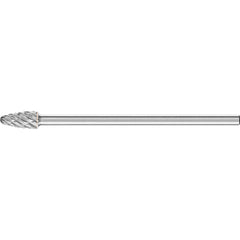 PFERD - SF-3L6, 3/8" Cut Diam, 1/4" Shank Diam, Carbide End Cut Tree with Radius End Burr - Exact Tool & Supply