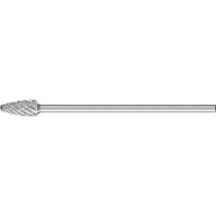 PFERD - SF-5L6, 1/2" Cut Diam, 1/4" Shank Diam, Carbide End Cut Tree with Radius End Burr - Exact Tool & Supply