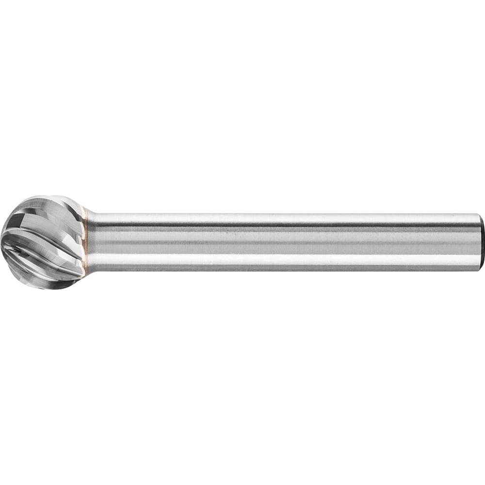 PFERD - SD-3, 3/8" Cut Diam, 1/4" Shank Diam, Carbide Inox Cut Ball Burr - Exact Tool & Supply