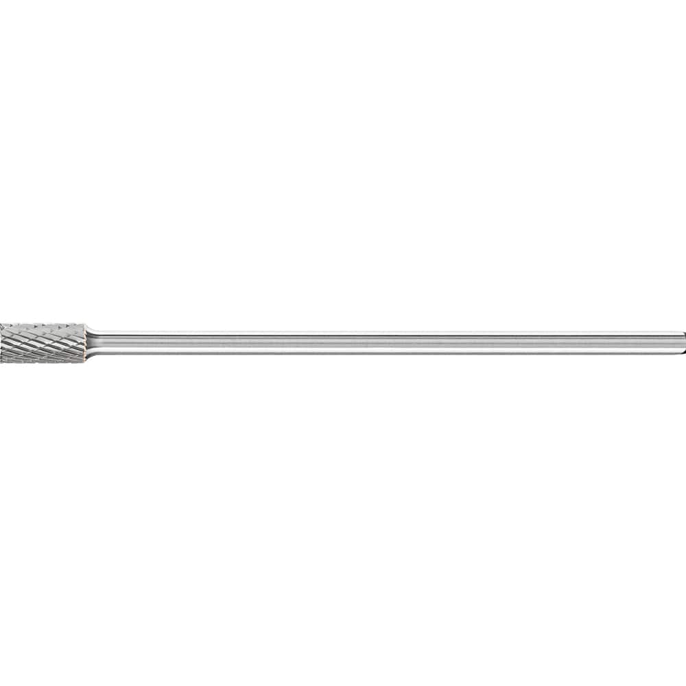 PFERD - SB-3L6, 3/8" Cut Diam, 1/4" Shank Diam, Carbide Double Cut Cylinder with End Cut Burr - Exact Tool & Supply