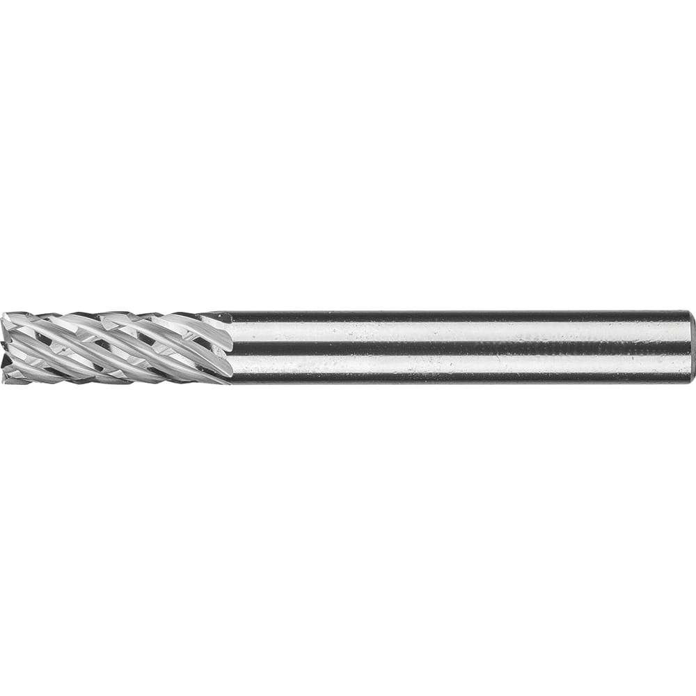 PFERD - SB-1, 1/4" Cut Diam, 1/4" Shank Diam, Carbide End Cut Diamond Cut Cylinder Burr - Exact Tool & Supply