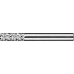 PFERD - SB-1, 1/4" Cut Diam, 1/4" Shank Diam, Carbide End Cut Diamond Cut Cylinder Burr - Exact Tool & Supply