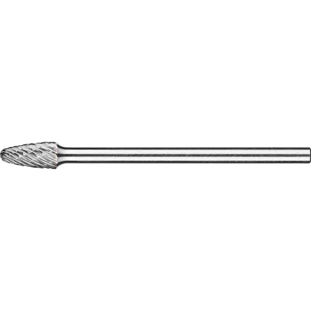 PFERD - SF-3L6, 3/8" Cut Diam, 1/4" Shank Diam, Carbide End Cut Tree with Radius End Burr - Exact Tool & Supply