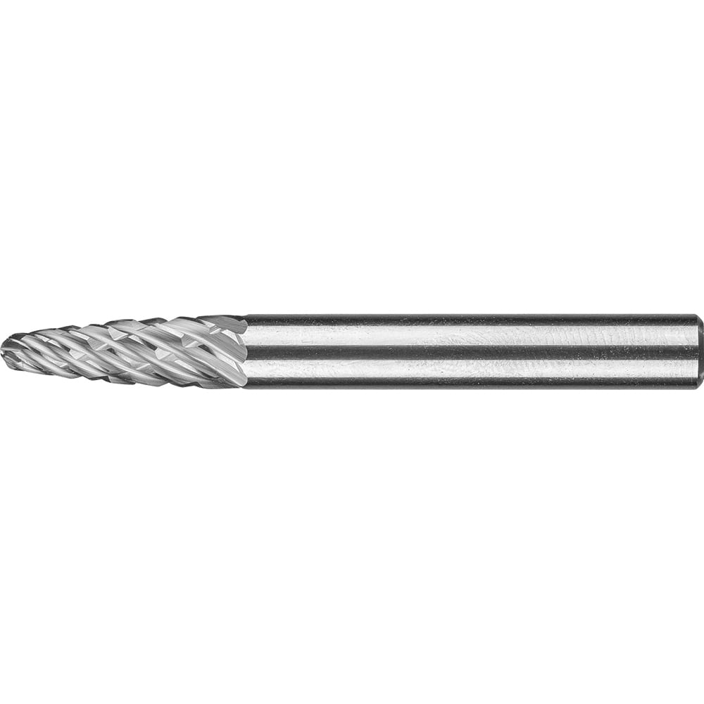 PFERD - SF-1, 1/4" Cut Diam, 1/4" Shank Diam, Carbide End Cut Tree with Radius End Burr - Exact Tool & Supply