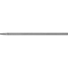 PFERD - SF-1L6, 1/4" Cut Diam, 1/4" Shank Diam, Carbide Double Cut Tree with Radius End Burr - Exact Tool & Supply