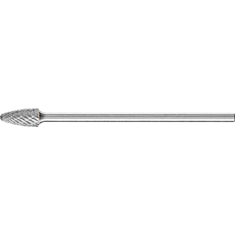 PFERD - SF-5L6, 1/2" Cut Diam, 1/4" Shank Diam, Carbide End Cut Tree with Radius End Burr - Exact Tool & Supply