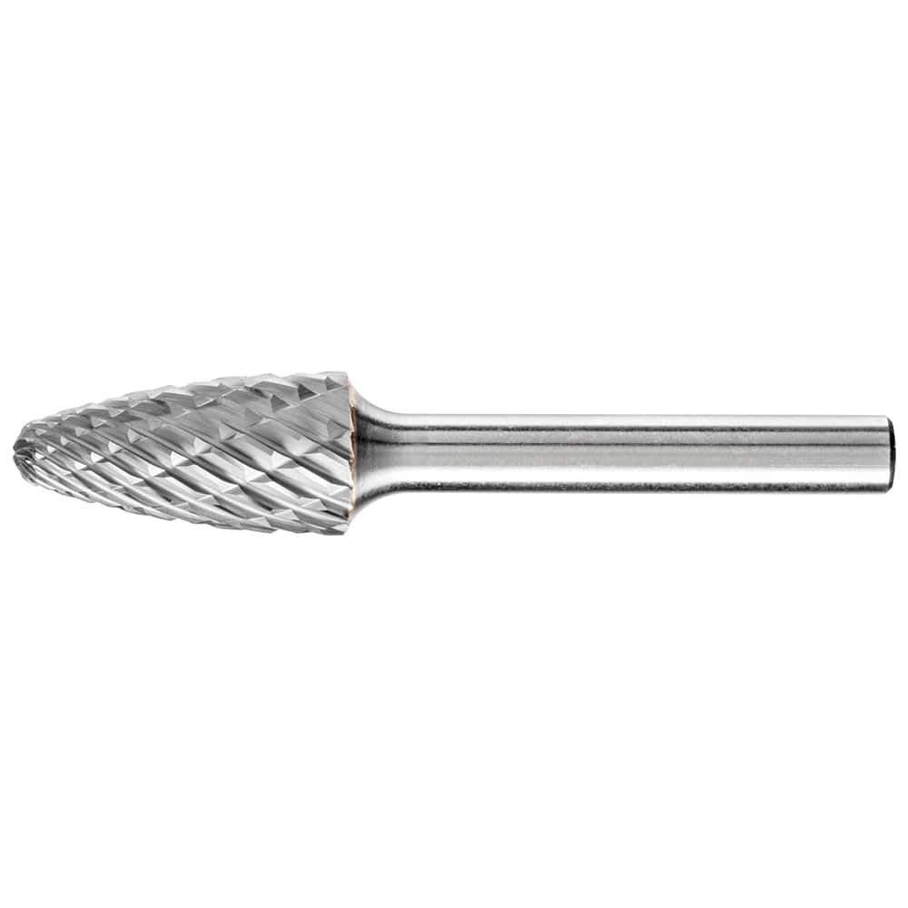 PFERD - SF-5, 1/2" Cut Diam, 1/4" Shank Diam, Carbide End Cut Tree with Radius End Burr - Exact Tool & Supply
