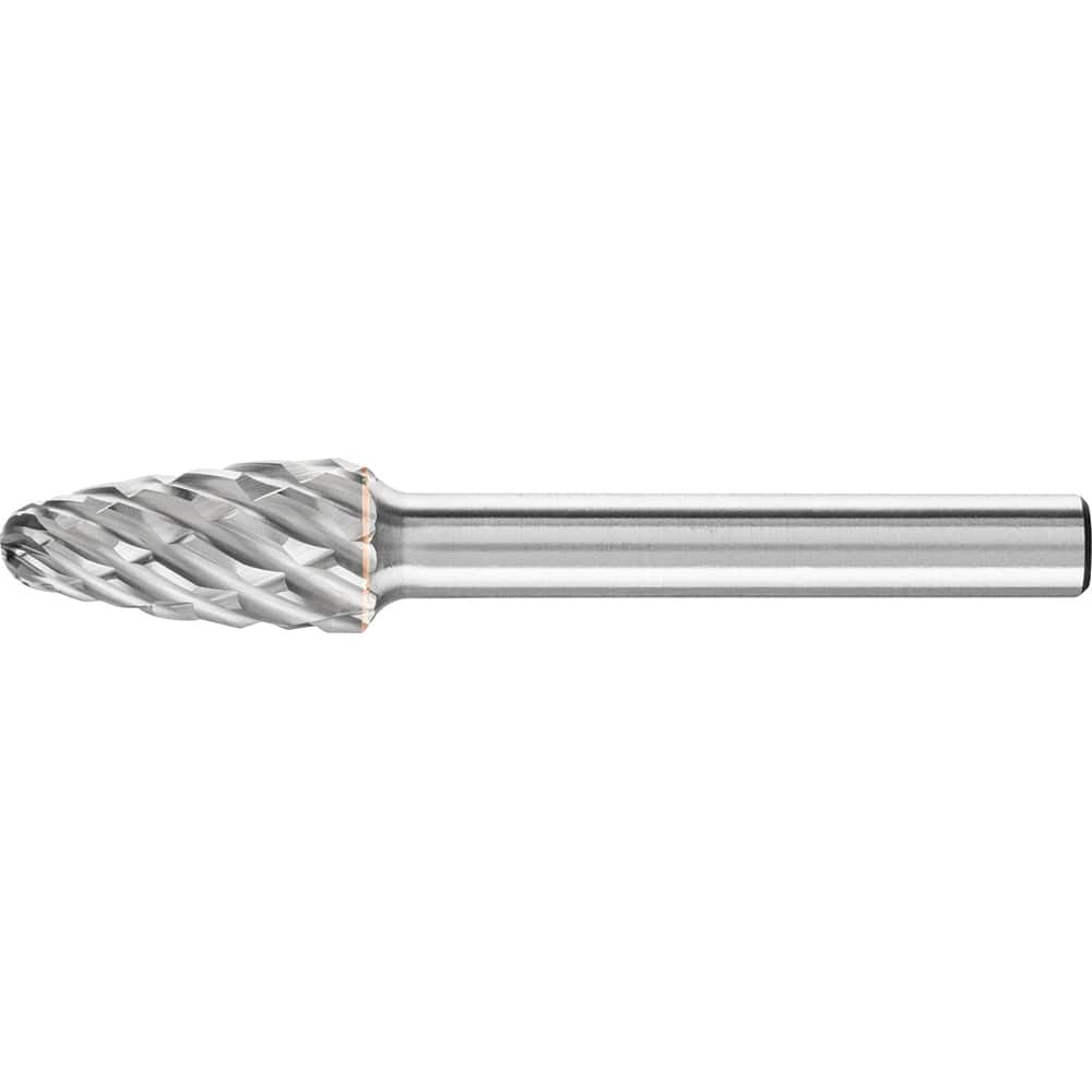 PFERD - SF-3, 3/8" Cut Diam, 1/4" Shank Diam, Carbide End Cut Tree with Radius End Burr - Exact Tool & Supply