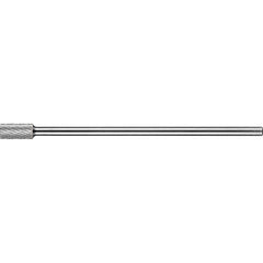 PFERD - SA-3 L6, 3/8" Cut Diam, 1/4" Shank Diam, Carbide No End Cut Diamond Pattern Cylinder Burr - Exact Tool & Supply