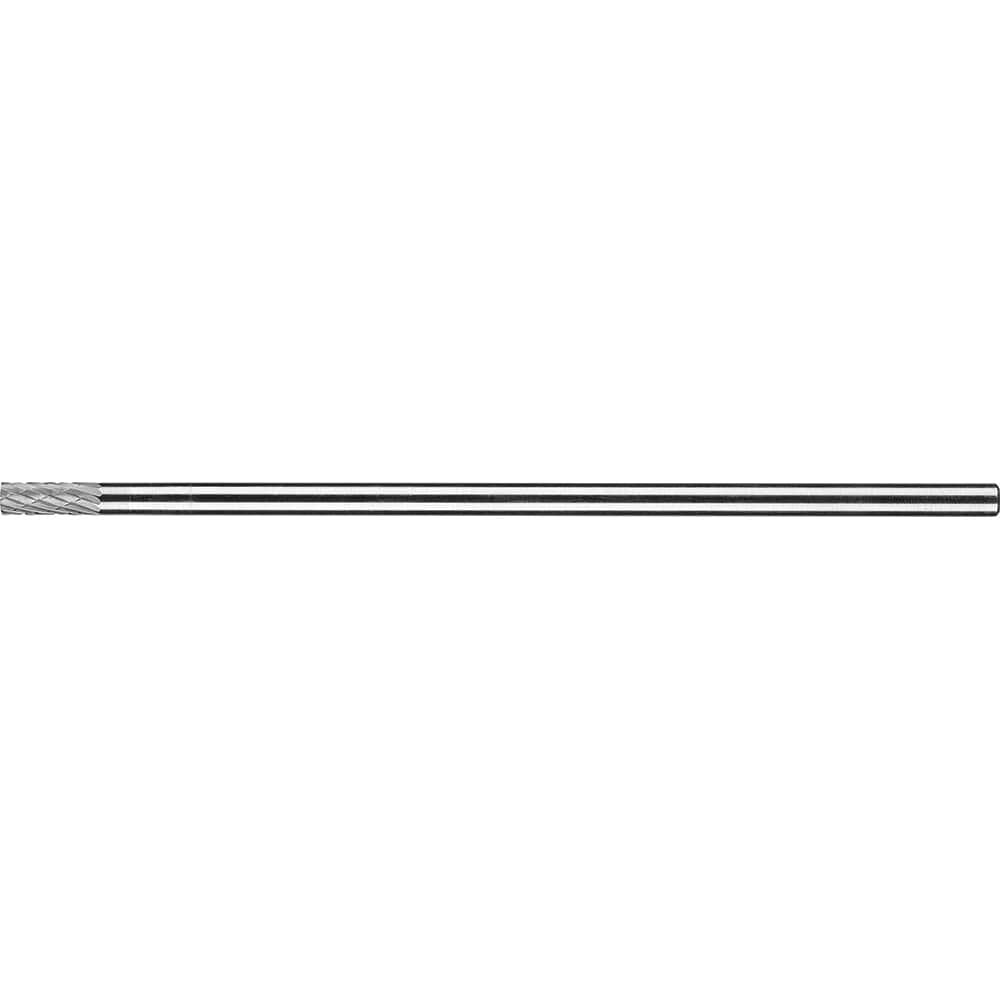 PFERD - SA-1 L6, 1/4" Cut Diam, 1/4" Shank Diam, Carbide No End Cut Diamond Pattern Cylinder Burr - Exact Tool & Supply