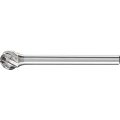 PFERD - SD-51, 1/4" Cut Diam, 1/8" Shank Diam, Carbide Inox Cut Ball Burr - Exact Tool & Supply
