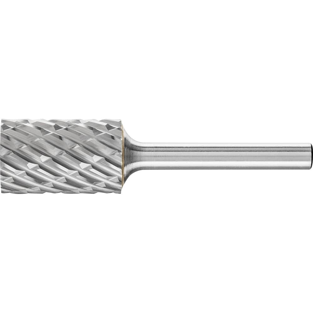 PFERD - SA-6, 5/8" Cut Diam, 1/4" Shank Diam, Carbide No End Cut Cylinder Burr - Exact Tool & Supply