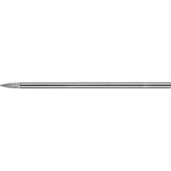 PFERD - SG-1L6, 1/4" Cut Diam, 1/4" Shank Diam, Carbide Double Cut Tree with Pointed End Burr - Exact Tool & Supply