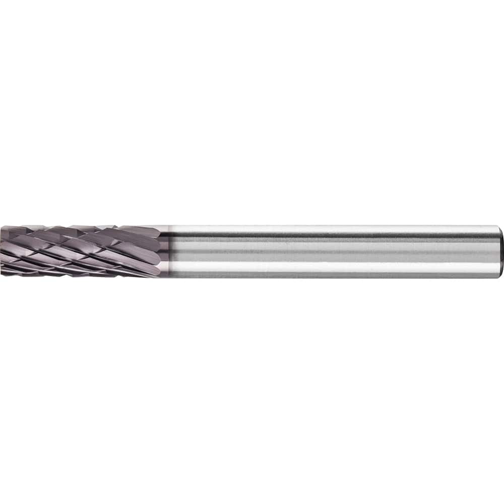 PFERD - SA-1, 1/4" Cut Diam, 1/4" Shank Diam, Carbide Double Cut Cylinder Burr - Exact Tool & Supply