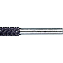 PFERD - SA-3, 3/8" Cut Diam, 1/4" Shank Diam, Carbide Double Cut Cylinder Burr - Exact Tool & Supply