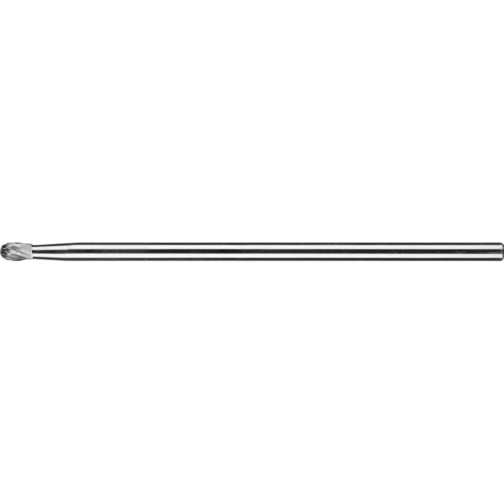 PFERD - SE-1L6, 1/4" Cut Diam, 1/4" Shank Diam, Carbide Double Cut Oval Burr - Exact Tool & Supply