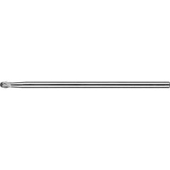 PFERD - SE-1L6, 1/4" Cut Diam, 1/4" Shank Diam, Carbide Double Cut Oval Burr - Exact Tool & Supply