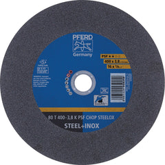 PFERD - Cutoff Wheels; Tool Compatibility: Chop Saw ; Wheel Diameter (Inch): 16 ; Wheel Thickness (Inch): 1/8 ; Abrasive Material: Aluminum Oxide ; Maximum RPM: 3800.000 ; Grit: 36 - Exact Tool & Supply