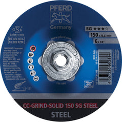 PFERD - Depressed-Center Wheels; Hole Thread Size: 5/8-11 ; Connector Type: Arbor ; Wheel Type Number: Type 1 ; Abrasive Material: Steel ; Maximum RPM: 10200.000 ; Tool Compatibility: Angle Grinders - Exact Tool & Supply