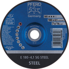 PFERD - Depressed-Center Wheels; Hole Size (Inch): 7/8 ; Connector Type: Arbor ; Wheel Type Number: Type 27 ; Abrasive Material: Aluminum Oxide ; Maximum RPM: 8500.000 ; Bond Type: Resinoid - Exact Tool & Supply