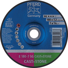 PFERD - Depressed-Center Wheels; Hole Size (Inch): 7/8 ; Connector Type: Arbor ; Wheel Type Number: Type 27 ; Abrasive Material: Aluminum Oxide/Silicon Carbide ; Maximum RPM: 8500.000 ; Bond Type: Resinoid - Exact Tool & Supply