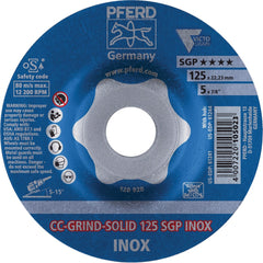 PFERD - Depressed-Center Wheels; Hole Size (Inch): 7/8 ; Connector Type: Arbor ; Wheel Type Number: Type 1 ; Abrasive Material: Steel ; Maximum RPM: 12200.000 ; Tool Compatibility: Angle Grinders - Exact Tool & Supply