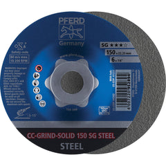 PFERD - Depressed-Center Wheels; Hole Size (Inch): 7/8 ; Connector Type: Arbor ; Wheel Type Number: Type 1 ; Abrasive Material: Steel ; Maximum RPM: 10200.000 ; Tool Compatibility: Angle Grinders - Exact Tool & Supply