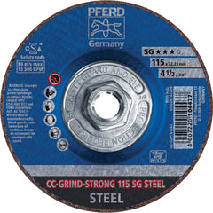 PFERD - Depressed-Center Wheels; Hole Thread Size: 5/8-11 ; Connector Type: Arbor ; Wheel Type Number: Type 1 ; Abrasive Material: Steel ; Maximum RPM: 13300.000 ; Bond Type: Resinoid - Exact Tool & Supply