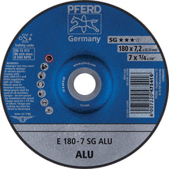 PFERD - Depressed-Center Wheels; Hole Size (Inch): 7/8 ; Connector Type: Arbor ; Wheel Type Number: Type 27 ; Abrasive Material: Aluminum Oxide/Silicon Carbide ; Maximum RPM: 8500.000 ; Bond Type: Resinoid - Exact Tool & Supply