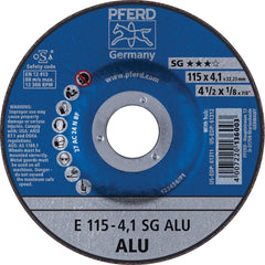 PFERD - Depressed-Center Wheels; Hole Size (Inch): 7/8 ; Connector Type: Arbor ; Wheel Type Number: Type 27 ; Abrasive Material: Aluminum Oxide/Silicon Carbide ; Maximum RPM: 13300.000 ; Grit: 24 - Exact Tool & Supply