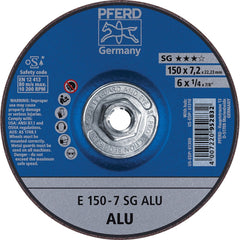 PFERD - Depressed-Center Wheels; Hole Thread Size: 5/8-11 ; Connector Type: Arbor ; Wheel Type Number: Type 27 ; Abrasive Material: Aluminum Oxide/Silicon Carbide ; Maximum RPM: 10200.000 ; Bond Type: Resinoid - Exact Tool & Supply