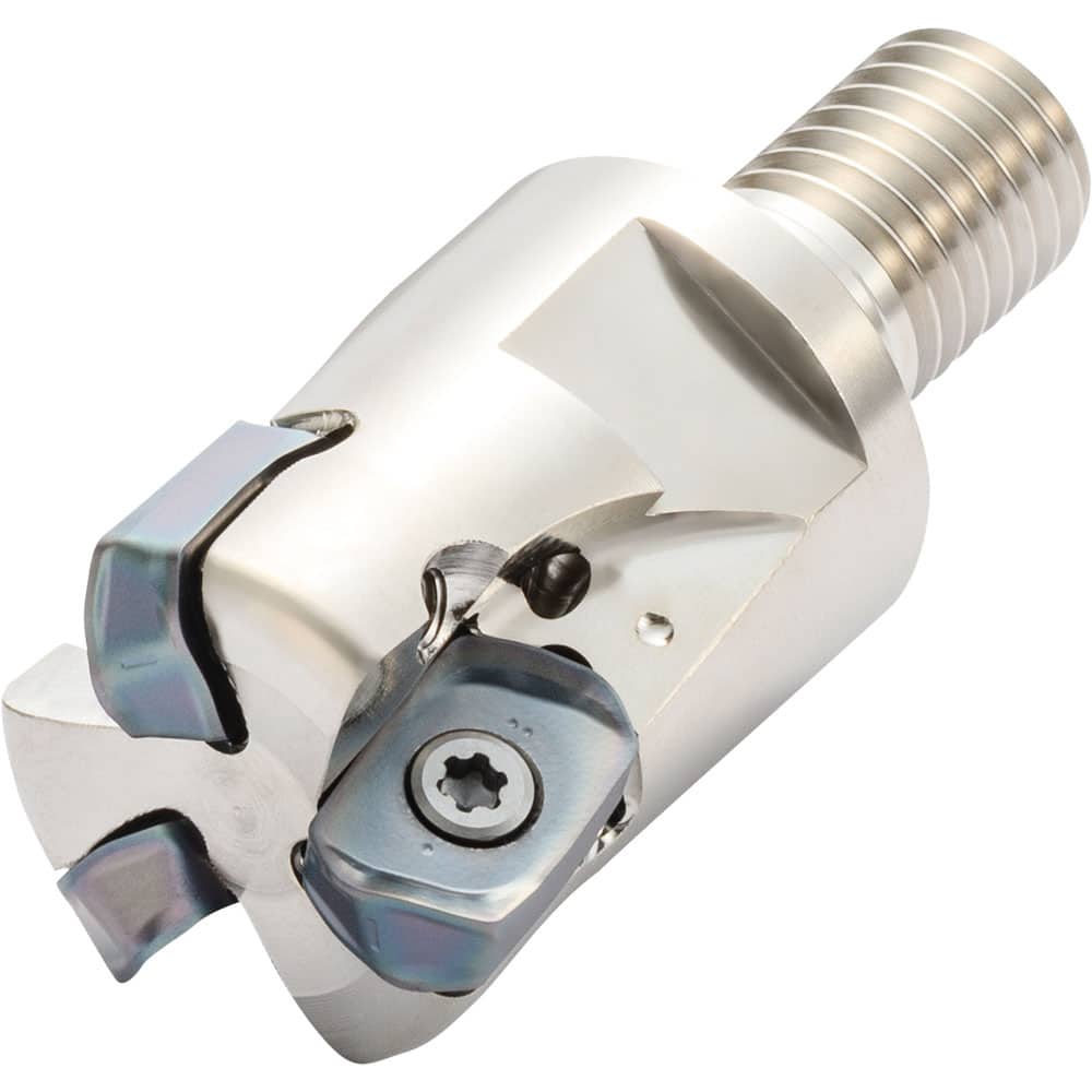 Kyocera - Indexable High-Feed End Mills; Cutting Diameter (mm): 31.00 ; Maximum Depth of Cut (mm): 2.50 ; Shank Type: Modular Connection ; Shank Diameter (mm): 17.0000 ; Number of Cutter Inserts: 5 ; Insert Style: LOMU - Exact Tool & Supply