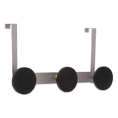Alba - Coat Racks, Hooks & Shelving; Type: Coat Hook ; Number of Hooks: 3 ; Color: Black; Silver Gray ; Length (Inch): 17-1/8 ; Height (Inch): 13 ; Depth (Inch): 1-37/64 - Exact Tool & Supply