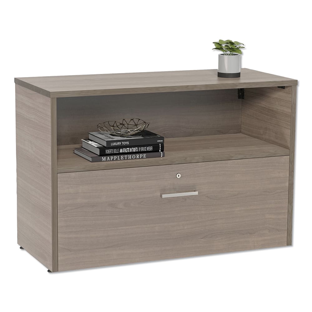 Linea Italia - Credenzas; Type: Credenza ; Number of Drawers: 1.000 ; Length (Inch): 35-1/4 ; Height (Inch): 23-3/4 ; Depth (Inch): 15-1/4 ; Color: Natural Walnut - Exact Tool & Supply