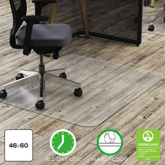 Deflect-o - Chair Mats; Style: Straight Edge ; Shape: Rectangular ; Width (Inch): 46 ; Length (Inch): 60 ; Lip Cutout Size: No Lip (Inch) - Exact Tool & Supply