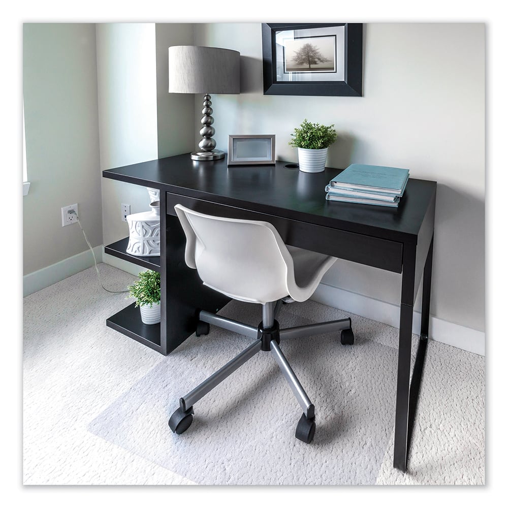 Floortex - Chair Mats; Style: Straight Edge ; Shape: Rectangular ; Width (Inch): 60 ; Length (Inch): 48 ; Lip Cutout Size: No Lip (Inch) - Exact Tool & Supply