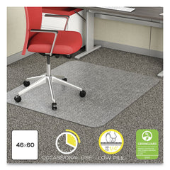 Deflect-o - Chair Mats; Style: Straight Edge ; Shape: Rectangular ; Width (Inch): 46 ; Length (Inch): 60 ; Lip Cutout Size: No Lip (Inch) - Exact Tool & Supply
