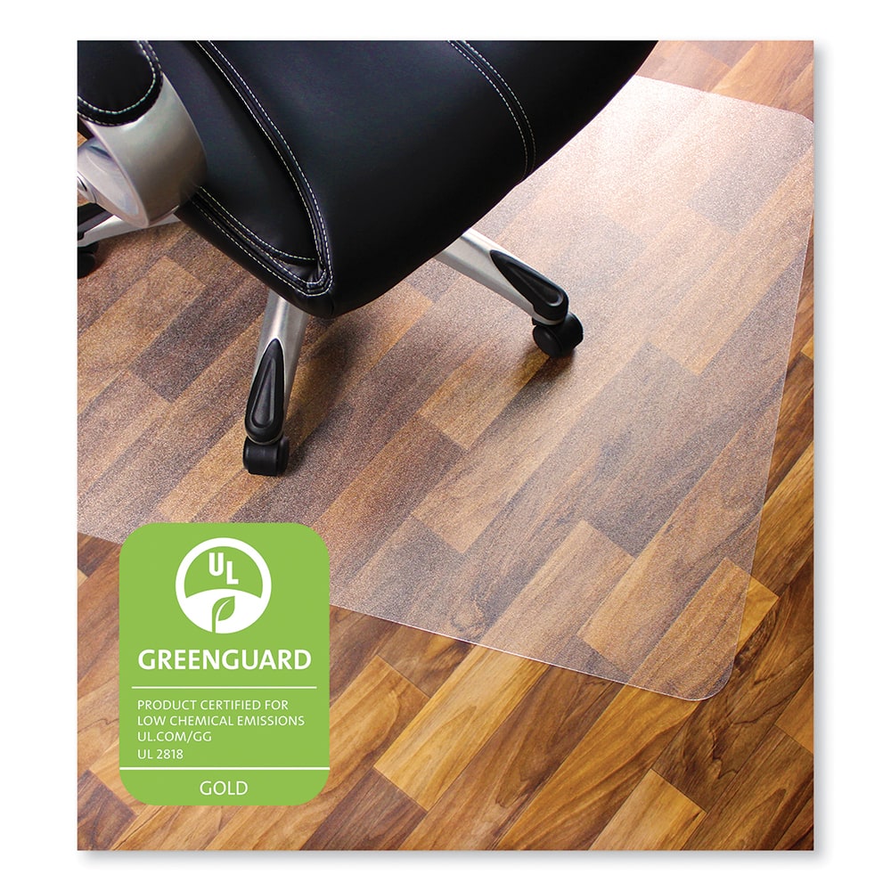 Floortex - Chair Mats; Style: Straight Edge ; Shape: Rectangular ; Width (Inch): 48 ; Length (Inch): 53 ; Lip Cutout Size: No Lip (Inch) - Exact Tool & Supply