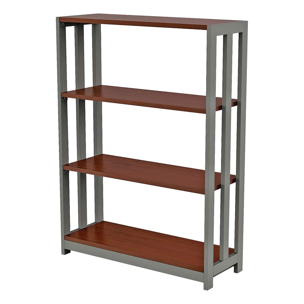Linea Italia - Bookcases; Height (Inch): 43-1/4 ; Color: Cherry ; Number of Shelves: 3 ; Width (Inch): 31-1/2 ; Width (Decimal Inch): 31.5000 ; Depth (Inch): 11-1/2 - Exact Tool & Supply