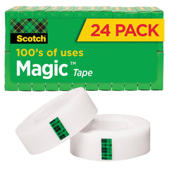 3M - Packing Tape; Tape Type: Transparent ; Color: Transparent ; Adhesive Material: Acrylic ; Width (Inch): 0.75 ; Width (mm): 19.00 ; Length: 1000" - Exact Tool & Supply