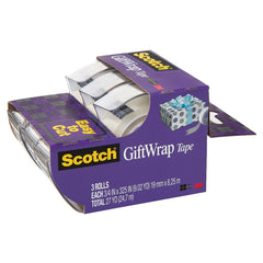 3M - Packing Tape; Tape Type: Transparent ; Color: Transparent ; Adhesive Material: Acrylic ; Width (Inch): 0.75 ; Width (mm): 19.00 ; Length: 300" - Exact Tool & Supply