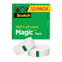 3M - Packing Tape; Tape Type: Transparent ; Color: Transparent ; Adhesive Material: Acrylic ; Width (Inch): 0.75 ; Width (mm): 19.00 ; Length: 1000" - Exact Tool & Supply