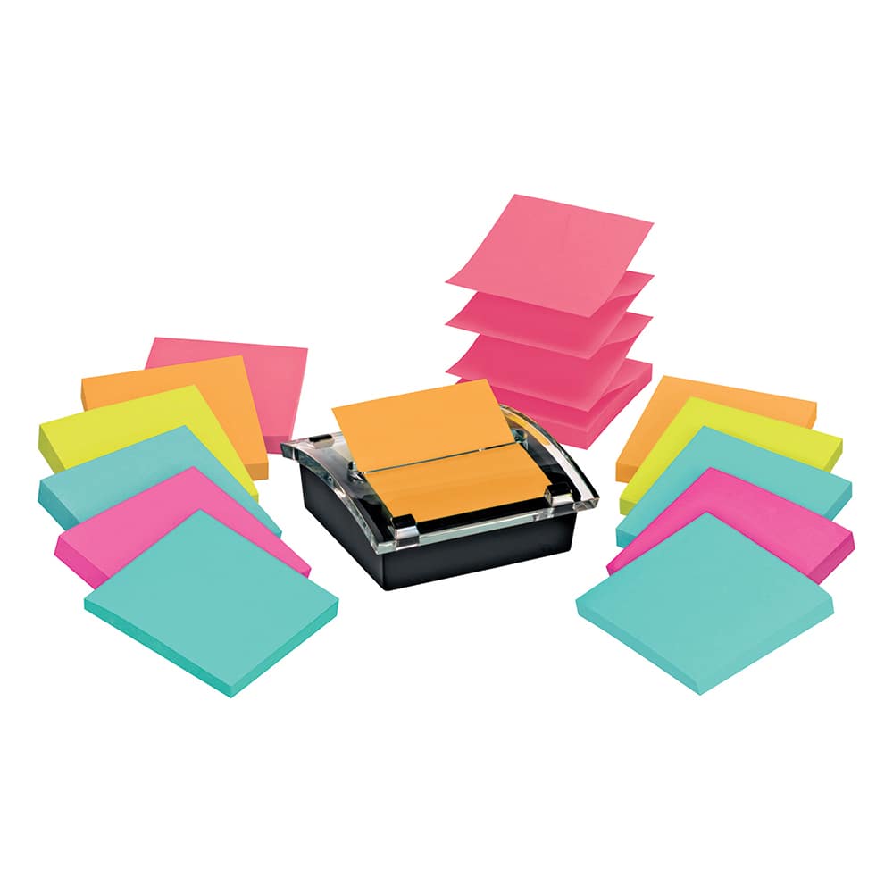 3M - Note Pads, Writing Pads & Notebooks; Writing Pads & Notebook Type: Desk Pad ; Size: 3" x 3" ; Number of Sheets: 45 ; Color: Multi-Color - Exact Tool & Supply