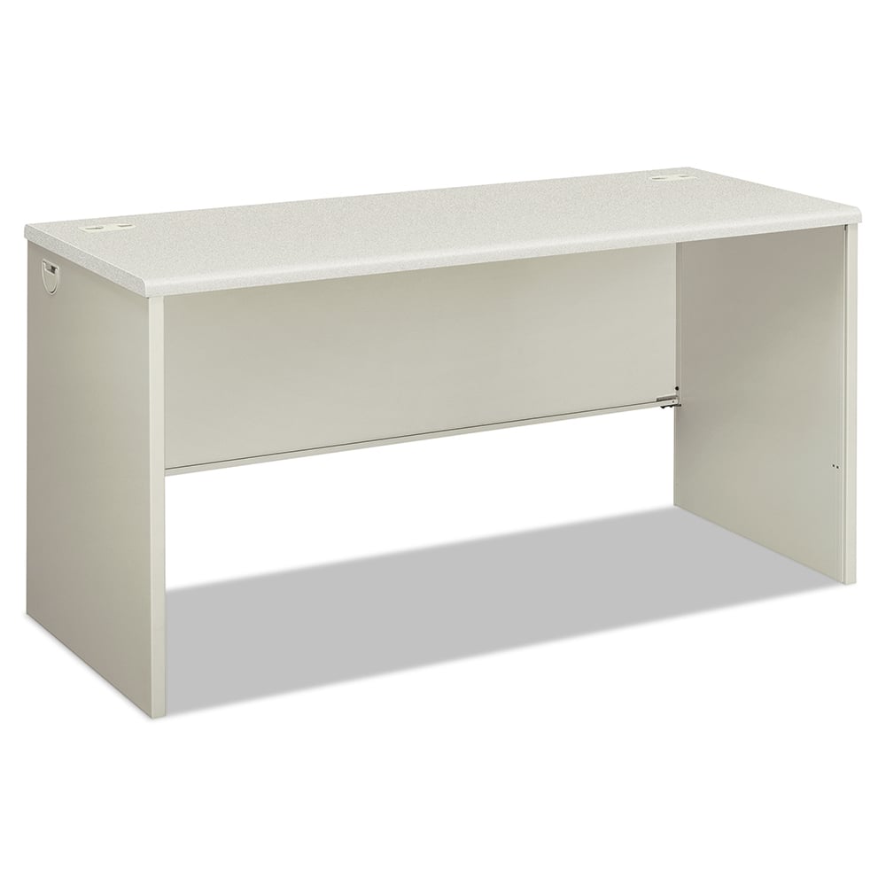 Hon - Office Desks; Type: Desk Shell ; Center Draw: No ; Color: Silver Mesh; Light Gray ; Material: Steel Base; Laminate Worksurface ; Width (Inch): 60 ; Depth (Inch): 24 - Exact Tool & Supply
