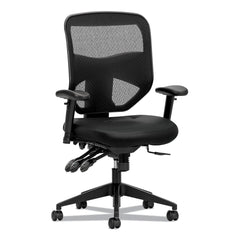 Basyx - Swivel & Adjustable Office Chairs; Type: Task Chair ; Color: Black ; Seat Material: SofThread Leather ; Height Range (Inch): 41 - Exact Tool & Supply