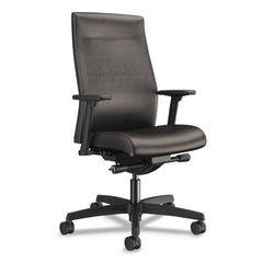 Hon - Swivel & Adjustable Office Chairs; Type: Task Chair ; Color: Black ; Seat Material: Vinyl ; Height Range (Inch): 45 ; Depth (Inch): 28-1/2 ; Width (Inch): 28 - Exact Tool & Supply