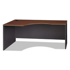 Bush Business Furniture - Office Desks; Type: Left Hand Corner Module ; Center Draw: No ; Color: Hansen Cherry/Graphite Gray ; Material: Thermally Fused Laminate Over Engineered Wood ; Width (Inch): 71-1/8 ; Depth (Inch): 35-1/2 - Exact Tool & Supply