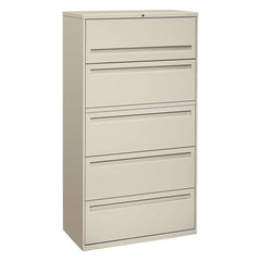 Hon - 5 Drawer Light Gray Steel Lateral File - Exact Tool & Supply