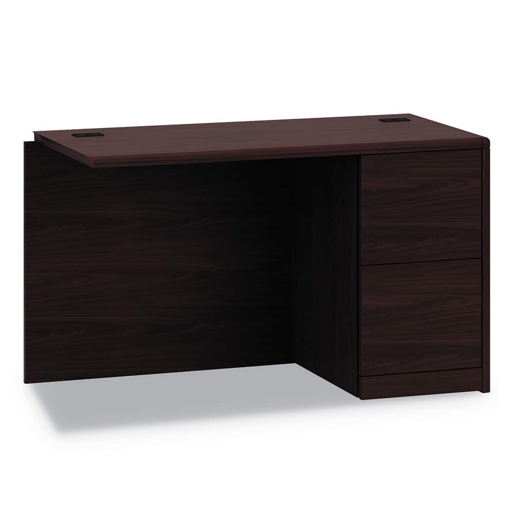 Hon - Office Cubicle Workstations & Worksurfaces; Type: Single Right Pedestal Workstation Desk ; Width (Inch): 48 ; Length (Inch): 24 ; Material: High-Pressure Laminate ; Material: High-Pressure Laminate ; Fractional Height: 29-1/2 - Exact Tool & Supply